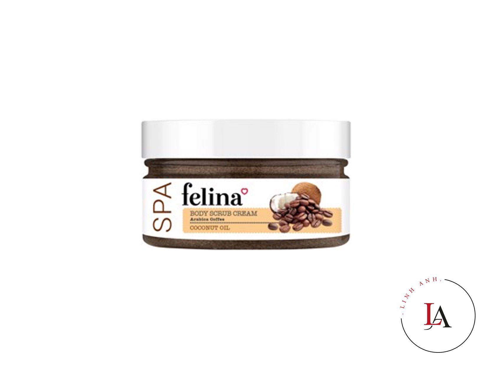 Muối tắm Felina hạt cà phê và tinh dầu dừa 220g